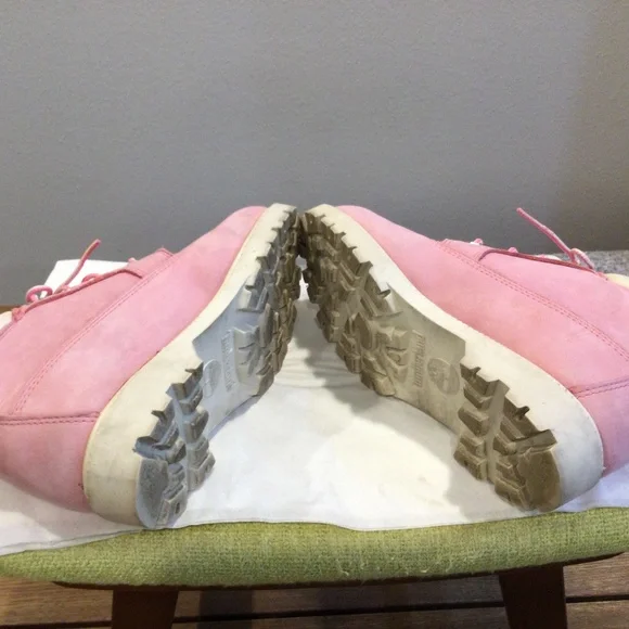 Timberland Nellie Chukka Pink Nubuck Waterproof Ankle Boots Shoes Women Sz 6.5 - Picture 7 of 10